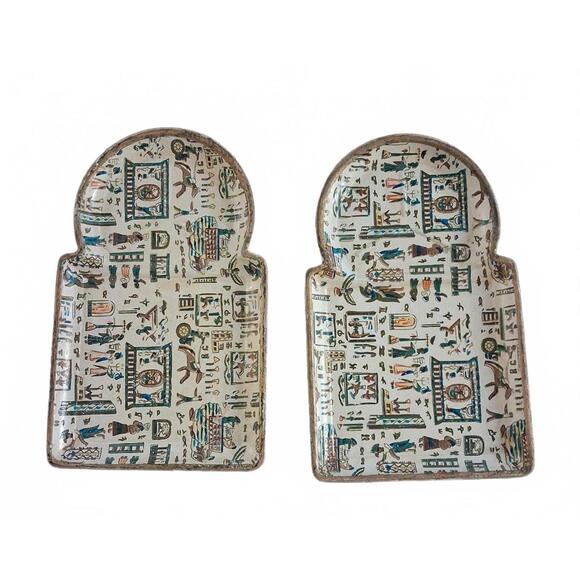 VTG Japan 1950's Alfred E. Knobler Alcohol Proof Paper Mache Tip Trays Set of 2 - Picture 1 of 3